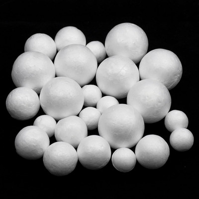 24 Pcs Craft Foam Balls, 3 Sizes White Foam Craft Balls Polystyrene Craft Balls
