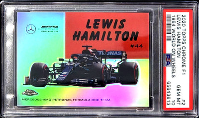 2020 Topps Chrome F1 Lewis Hamilton 1954 World on Wheels Rookie PSA 10 GEM SP RC