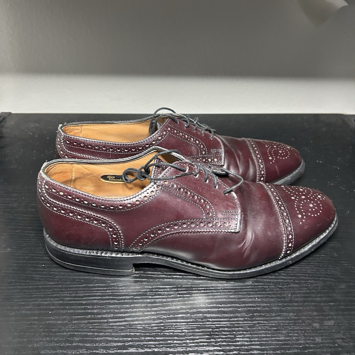 Allen Edmonds Fifth Avenue Burgundy Leather Cap Toe Oxford‎ Shoes Mens 15 B 5237 Allen Edmonds Sanford 5237 Cap Toe Burgundy Leather Oxford  main image 4