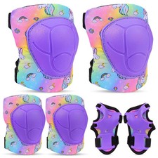 Kids Knee  Elbow Pads Set with Wrist Guard for Roller Skating 3-8 Years