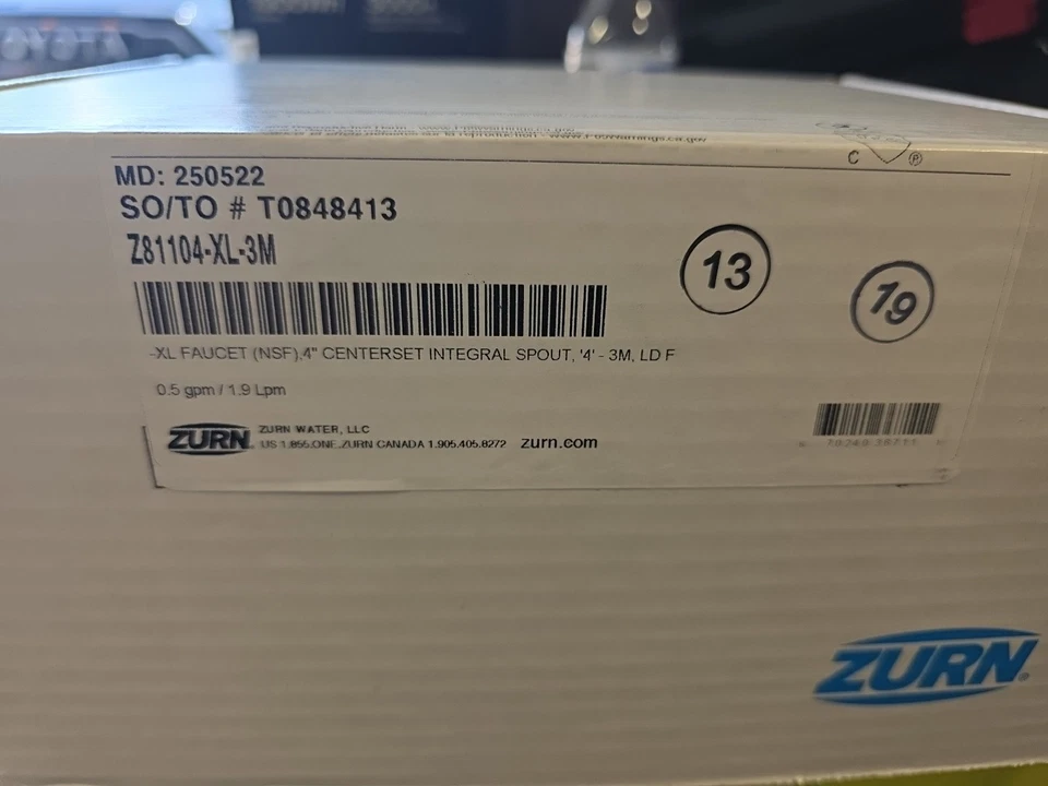 Zurn Centerset Lav Faucet 2.2 Gal Per Minute Chrome . 4 “ Ctc - Image 2 of 4