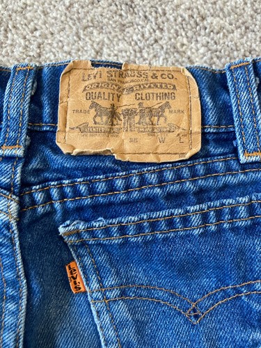 Vintage Levi's 512 Youth Size 7 Slim Blue Denim Jeans USA 80s 90s - Picture 8 of 12