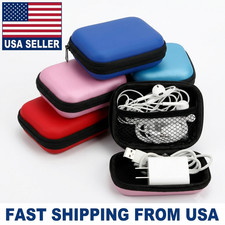 Hard Shell Travel Case for Earbuds Charger Cable Storage Carrying Pouch