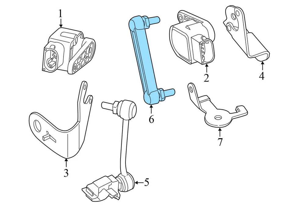 BMW 750LI 2006-2015 - Sensor de nivelación de faros traseros 6752797 Foto 3 de 4