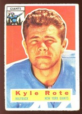 Kyle Rote 1956 Topps Football Card #29