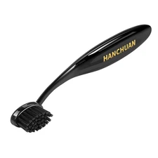 Precision Styling Brush for Natural Hair - Portable Edge Control and black 