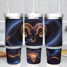 40oz Zodiac Tumbler: Modern Mystic Art Stainless Steel