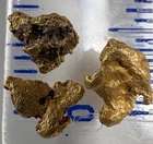 3 genuine, natural, Australian gold nuggets 0.55 gram