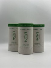 NATIVE Deodorant Cucumber  Mint 2.65 oz 3-Pack Plastic  Aluminum Free