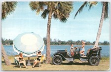 1918 Dodge Hypoluxo Florida Vintage Car Beach Swimsuits Postcard Ncp