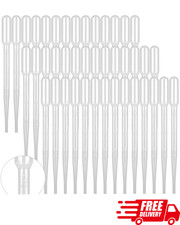 100 PCS 3ML Dropper Pipettes Disposable Plastic Eye Droppers for Oils Crafts