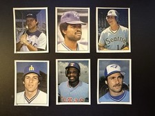 1981 Topps Stickers Dave Stieb Al Oliver Hal McRae Shane Rawley Tom Paciorek