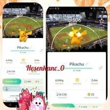 Pokémon Go - Shiny Pikachu✨ Miami MLB Marlins Baseball Background |Trade Or PTC