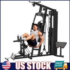 Workout Station Multifunctional Full Body Exercise Workout w/ Pulley System Home