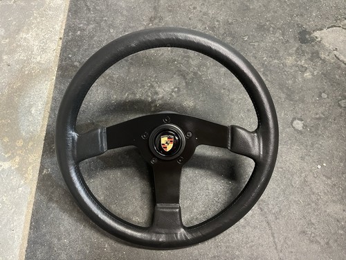 Vintage GRANT 3/85 Steering Wheel With Porsche Horn Button Made In Italy 330mm