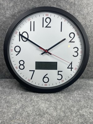 36cm leise fegende nicht tickende Wohnzimmeruhren mit Thermometer, Datum, 24h