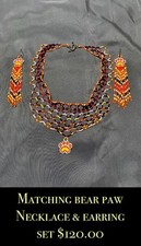 native american beaded medallion necklace