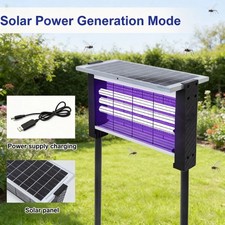 Outdoor Mosquito Fly Bug Insect Zapper Killer Trap Solar Powered Lamp Light NEW