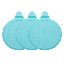 3pcs Silicone Tub Stopper 5.9" Dia Round Cover for Bathroom Kitchen Sinks Green