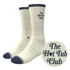 The Jet Set | Hot Tub Club Oatmeal Heel Hammock™ Crew Socks