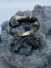 Vintage Cat With Ball Of Yarn Ring Size 9 Sterling Silver
