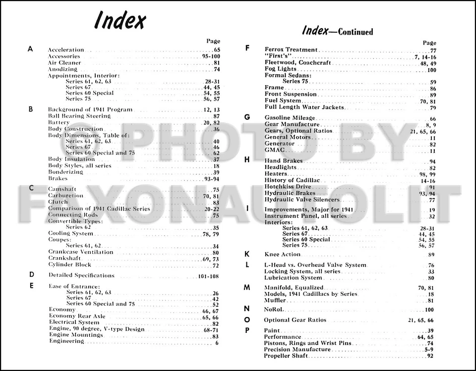 Cadillac Salesman 1941 libro de datos distribuidor reimpresión álbum Foto 2 de 4