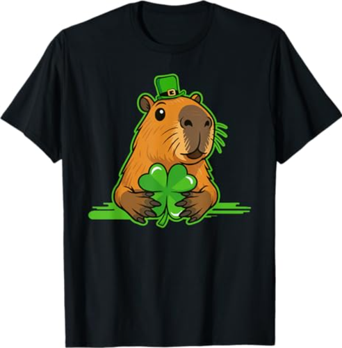 Capybara St Patty's Shamrock Luck Funny St Patrick's Day T-Shirt | eBay