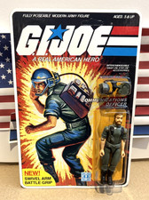 GI Joe Breaker 1982 v1 RECARD ON 1983 REPRO CARD NOT MOC Straight Arm ARAH