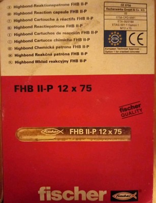 10× Fischer Patrone FHB II-P 12x75 (SCH2)