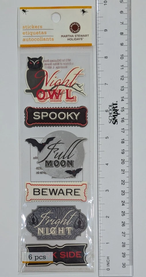 Martha Stewart Halloween Vampire Phrases Scrapbooking Stickers RARE - Image 2 of 3