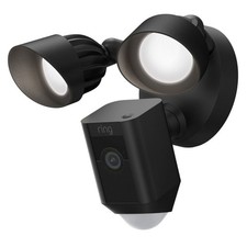 Ring Floodlight Wired Plus Outdoor 1080p HD Home CCTV Security Camera Black