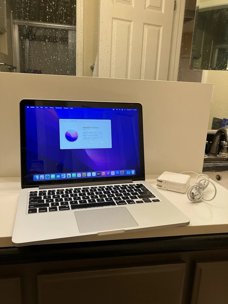 MacBook Pro 13 Pouces Retina 2015 – I5 2,7GHz, 8Go RAM, 256Go SSD – Gris – Bon état