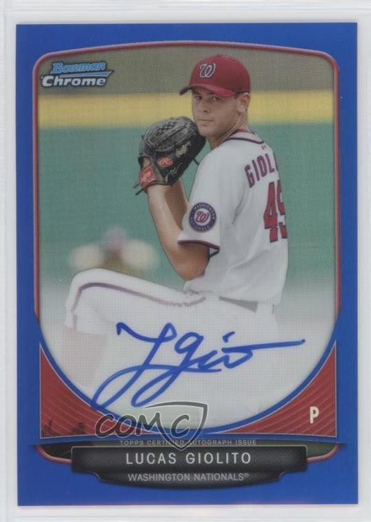 2013 Bowman Chrome Prospects Blue Refractor /150 Lucas Giolito #BCP-LG Auto