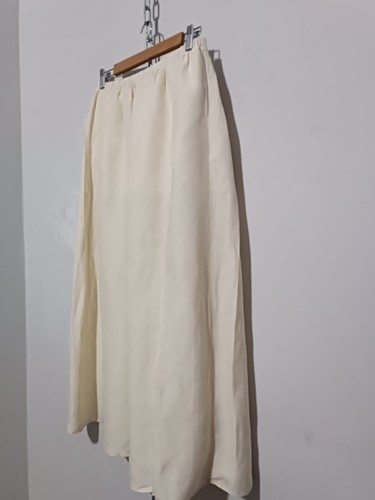 & Other Stories Wide Midi Skirt eur34/160/64 cm Cream Linen Blend - Picture 8 of 19
