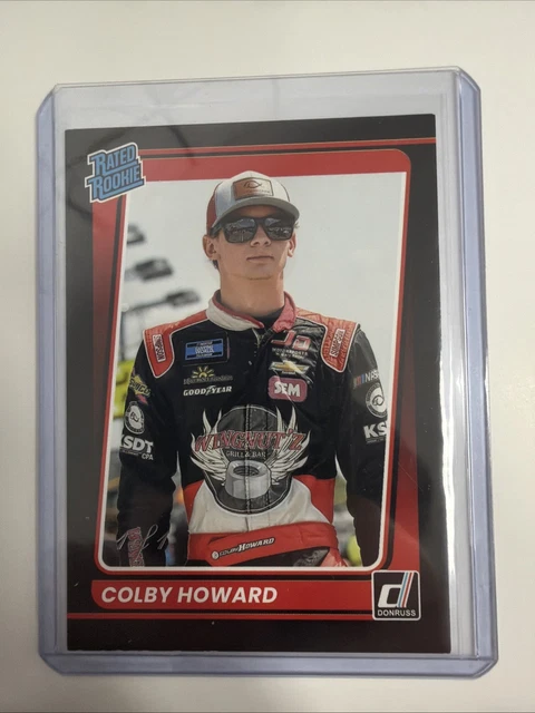 2022 Panini Donruss NASCAR - Rated Rookie Colby Howard Black 1/1 (RC)