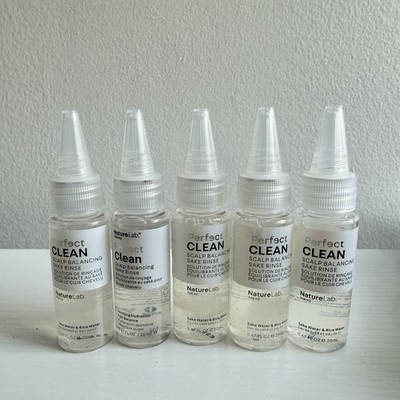 5x NATURE LAB PERFECT CLEAN SCALP BALANCING SAKE RINSE 0.67oz /  20ml ea NEW