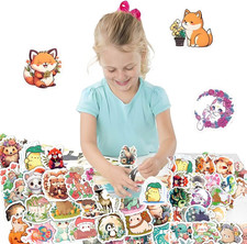 103 Pcs Cute Animals Stickers for Water Bottle, Laptop, Skateboard, Journal