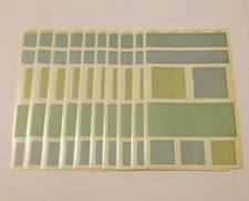 Mrs Grossman's Stickers Lot 10 Sheets ~Vellum Metallic Panels Blue & Green~ 2004
