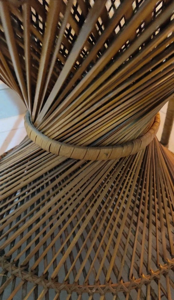 Poltrona Pavone Vimini Rattan - Immagine 3 di 4