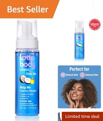 Alcohol-Free Curl Mousse with Coconut Oil - Define Curls & Control Frizz, 7 oz