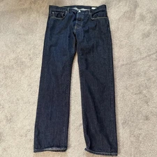 Oobe Brand Selvedge Jeans Dark Wash Straight Button Fly Men’s 36x32