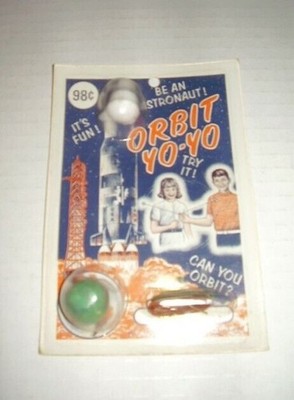 Vintage 1969 ORBIT YO-YO - Mint Sealed On Card - Tom Boy Inc. - Be An Astronaut!