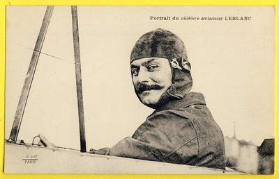 cpa Fleury PARIS AVIATION Porträt des berühmten FLIEGERS Alfred LEBLANC Flugzeug