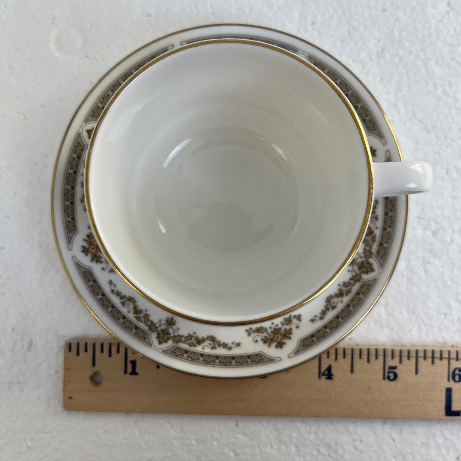 Antique Royal Doulton WD Burslem English Bone China Cup & Saucer Gold Trim