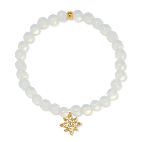 Brighton Enchanting Star Stretch Bracelet  JF0277  $78   gold / Opalite