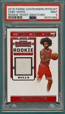 2019 Panini Contenders Coby White Rookie Ticket Swatches #RTSCWT PSA 9!