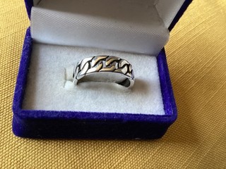 A Really Nice 925 Silver “Chain Link” Ring Adjustable Size See photo’s