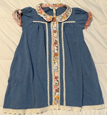 Matilda Jane Heart to Heart Framework Peter Pan Collar Knit EUC Dress Size 6