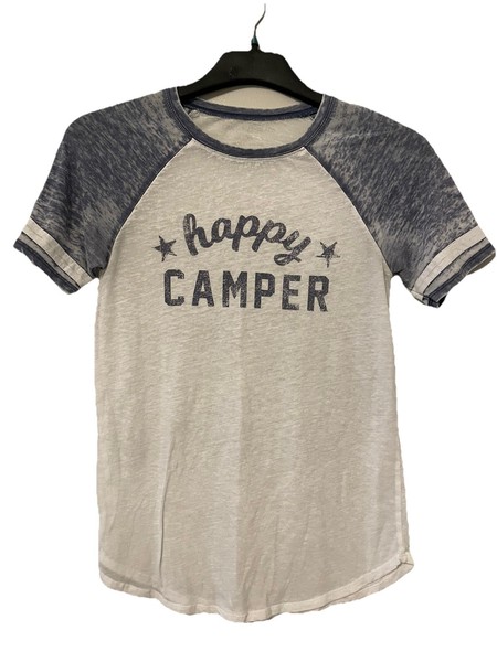 HAPPY CAMPER Slogan T-Shirt / XS Grayson/Threads / Used / Great Gift / 