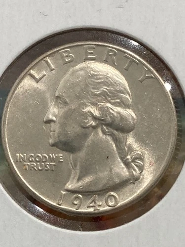 1940-D Washington Silver Quarter Choice BU+ Uncertified Lower Mintage Semi-Key